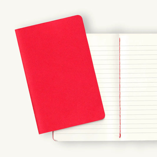 Buffindor's Lined Journal Set of 3 -Pocket - Red