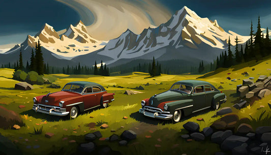 due auto il montagna