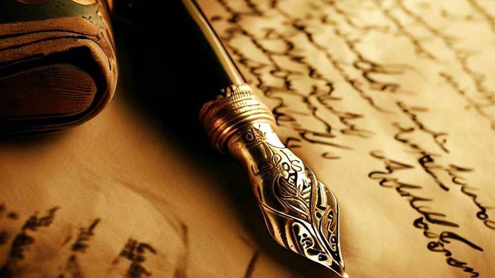 penna stilografica e manoscritto