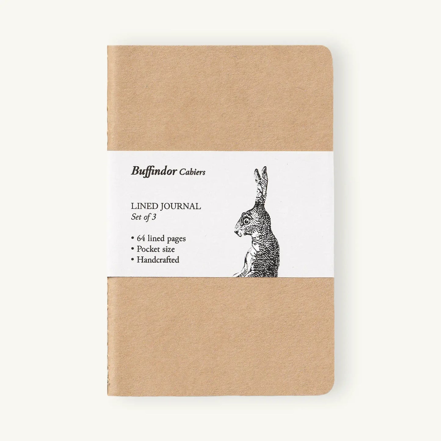 Buffindor's Lined Journal Set of 3 -Pocket - Kraft
