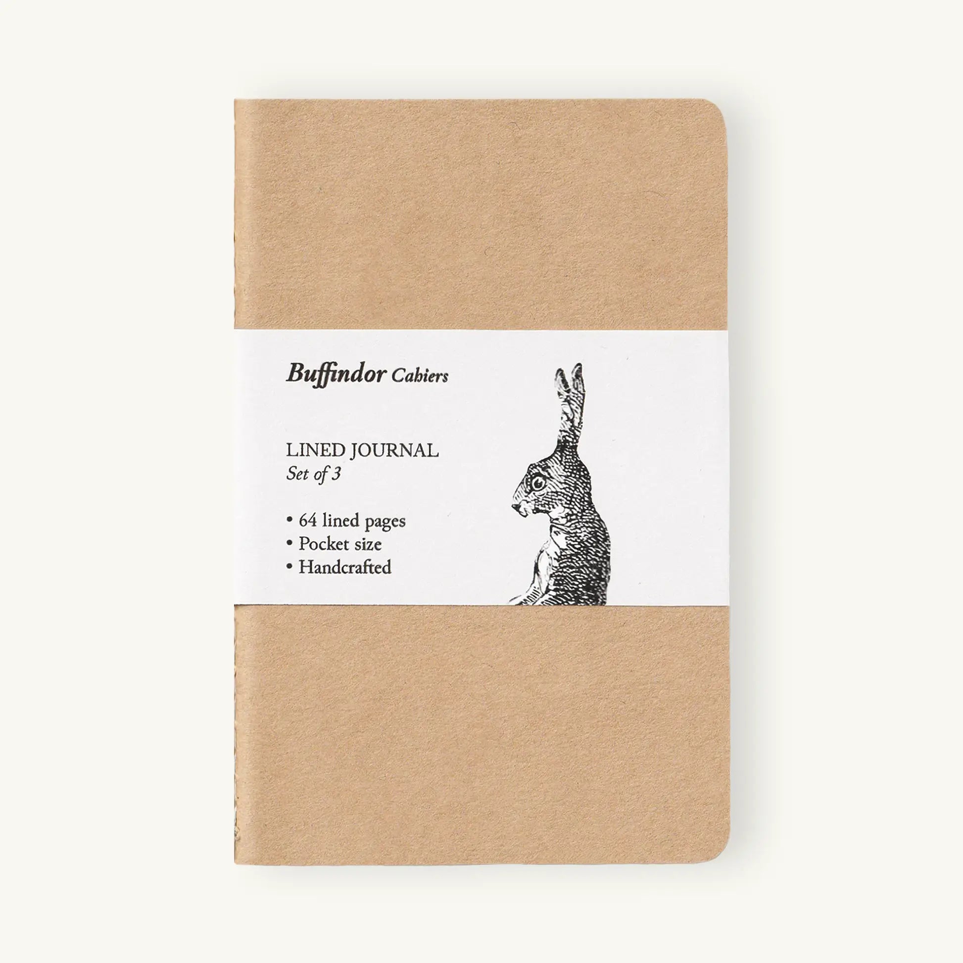 Buffindor's Lined Journal Set of 3 -Pocket - Kraft
