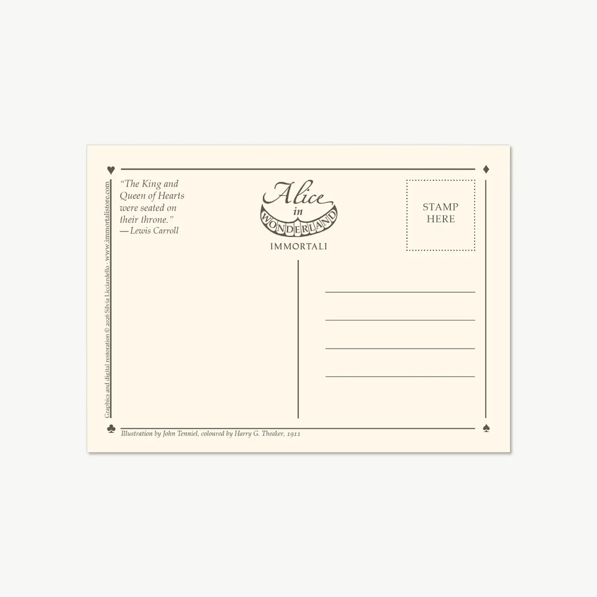 Alice in Wonderland — Postcard